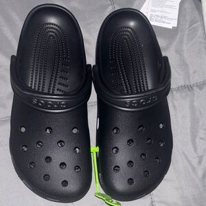 CROCS Black Clogs with Perforated Design